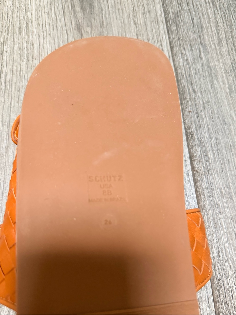 Schutz Enola Buckle Woven Honey Peach Sporty Sandal in Cuoio Brown - Picture 9 of 9